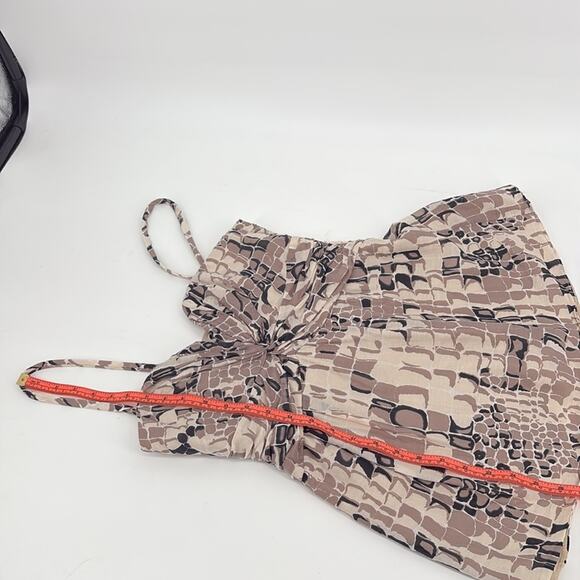 Nanette Lepore Women’s Snakeskin Print Cotton Silk Cami Top Removable Straps 4 - Picture 12 of 13